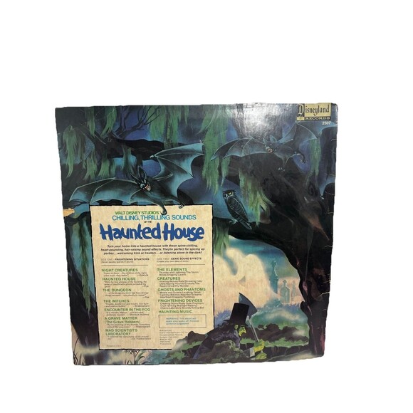 1979 Vintage WALT DISNEY CHILLING THRILLING SOUNDS HAUNTED HOUSE 2507 LP - Picture 2 of 3